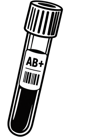 A blood sample vial.